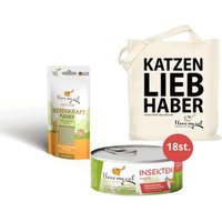 I love my cat Sparset für Katzen mit Nierenschwäche - Nassfutter + Nierenkraft Pulver + Jutebeutel