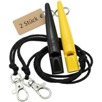 ACME 211.5 Doppelpack Hundepfeife mit Pfeifenband gelb