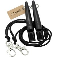 ACME 211.5 Doppelpack Hundepfeife mit Pfeifenband schwarz