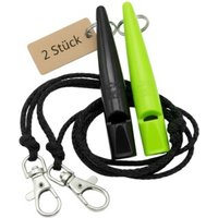 ACME 210.5 Doppelpack Hundepfeife mit Pfeifenband neon grün