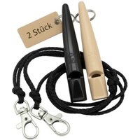 ACME 210.5 Doppelpack Hundepfeife mit Pfeifenband beige