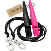 ACME 210.5 Doppelpack Hundepfeife mit Pfeifenband neon pink