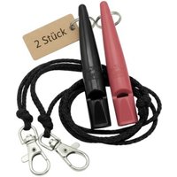 ACME 211.5 Doppelpack Hundepfeife mit Pfeifenband leuchtendes rosa