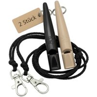 ACME 210.5 Doppelpack Hundepfeife mit Pfeifenband hellbraun