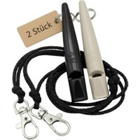 ACME 210.5 Doppelpack Hundepfeife mit Pfeifenband taupe