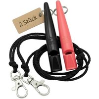 ACME 211.5 Doppelpack Hundepfeife mit Pfeifenband koralle