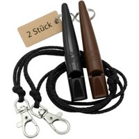 ACME 211.5 Doppelpack Hundepfeife mit Pfeifenband braun