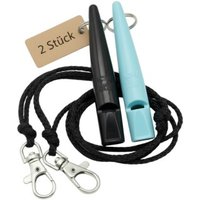 ACME 211.5 Doppelpack Hundepfeife mit Pfeifenband hellblau