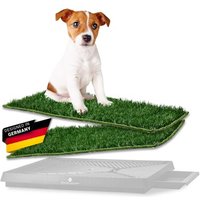 PfotenWunder® 3x PfotenWunder Ersatzrasen für 63cm-Hundeklo, Hundetoilette für kleine & große Hunde, 100% Festes Gras, Welpentoilette drinnen Welpenklo zuhause Gras Hundetoiletten Balkon Indoor WC Klo