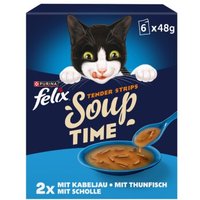 Felix Soup Time Tender Strips 6x48g Kabeljau, Thunfisch, Scholle
