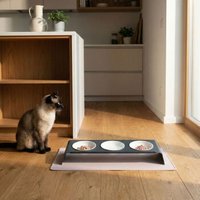 LucyBalu SQUARE Katzen Napfunterlage flieder L