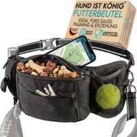 HUND IST KÖNIG ® Bauchtasche für Leckerlis & Hundezubehör schwarz