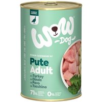 WOW Nassfutter Hund, Adult Pute mit Zucchini 6x400 g
