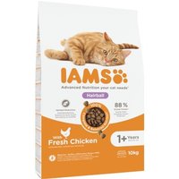 IAMS Advanced Nutrition Trockenfutter Katze, Adult, Hairball, Huhn 10 kg