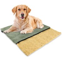 Rohrschneider mümmi Hundematte Hanf, abnehmbarer Cordbezug hellgrün 68 cm, 2 cm, 50 cm
