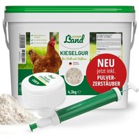 HÜHNER Land Kieselgur für Hühner 4,3kg INKLUSIVE Pulverzerstäuber