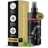 Peticare Anti-Kriebelmücken Gnitzen Spray für Pferde, Sommerekzem vorbeugen 100 ml