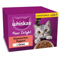 Whiskas Pure Delight Vorteilspack Klassisches Ragout in Gelee 24 x 85g