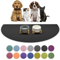 SANOZOO ® - Napfunterlage Halbrund - Öko-Tex und Made in Germany schwarz 40 cm, 80 cm