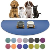 SANOZOO ® - Napfunterlage Halbrund - Öko-Tex und Made in Germany blau 40 cm, 80 cm