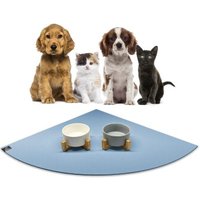 SANOZOO ® - Napfunterlage Eckrund - Öko-Tex und Made in Germany hellblau 80 cm, 80 cm