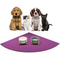 SANOZOO ® - Napfunterlage Eckrund - Öko-Tex und Made in Germany pflaume 80 cm, 80 cm