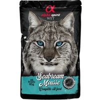 alpha spirit Cat Pouch Mousse 24x85g Thunfisch und Seebrasse