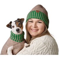 Hunter Hundepullover Odense mit Mütze (Set) beige 40 cm