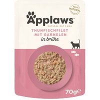 Applaws Nassfutter Katze Adult Thunfischfilet und Pazifik Garnele 24x70 g