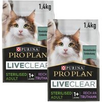 PRO PLAN Liveclear Sterilised Adult Truthahn 2x1,4 kg