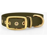 THE DOG IDEA Biothane Halsband Gold Khaki S