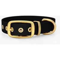 THE DOG IDEA Biothane Halsband Gold Schwarz M