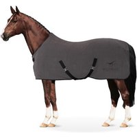 Equinate Abschwitzdecke Nevada aus Fleece mit Widerristpolster und Kreuzbegurtung grau 1,65 m
