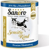 Sanoro Sensitiv PLUS Bio-Rind mit Bio-Kartoffel und Bio-Karotte 6x800g