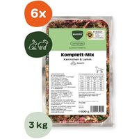 BARFER'S Komplett-Mix Kaninchen und Lamm 6x500 g