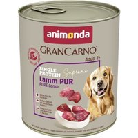 animonda GranCarno Single Protein Supreme Nassfutter Hund Adult, Lamm pur 24x800 g