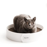 Minty&Marla Kratzbrett Kratzpappe inkl. Katzenminze weiß