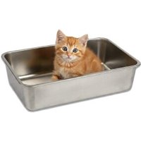 Lucky-Kitty Katzentoilette Kitten Edelstahl Edelstahl Natur mattiert