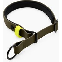 THE DOG IDEA Zugstopp Halsband Khaki neon gelb XS