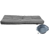 Rohrschneider ® Hundebett mit Anti-Rutsch-Boden, strapazierfähiges Kissen für Hunde und Katzen, B120 x T75 x H7 cm, inkl. Gratis-Wassernapf