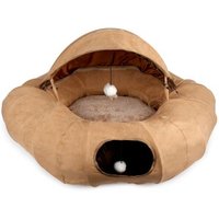 All for paws 3-in-1 Donut Katzentunnel braun/ caramell