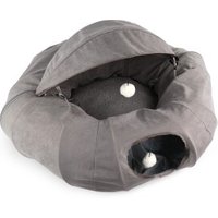 All for paws 3-in-1 Donut Katzentunnel grau