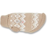 Wolters Strickpullover Norweger Mops & Co. Hundezubehör weiß / taupe 40 cm