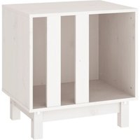 VidaXL Hundehütte Massivholz Kiefer Hundehöhle Hundebett weiß 50 cm, 40 cm, 52 cm
