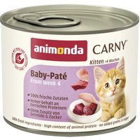 animonda Carny Nassfutter Katze Kitten, Baby-Paté 24x200 g
