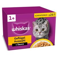 Whiskas Multipack 1+ Geflügel Auswahl in Sauce 24 x 85g