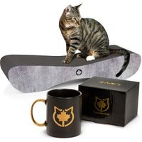 Canadian Cat Company Kratzbrett Kratzbrett Set Satellite 2.0 + Tasse grau/ schwarz
