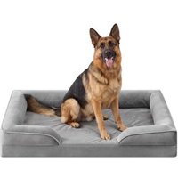 FEANDREA Orthopädisches Hundebett M-XXXL, abnehmbarer Bezug, erhöhte Ränder, rutschfest XXXL