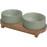 more LIFESTYLEPETS Keramik Doppelnapfständer Premier grau