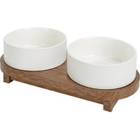 more LIFESTYLEPETS Keramik Doppelnapfständer Premier weiß